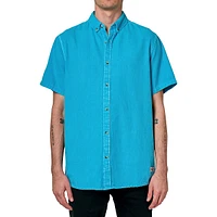 Men At Work Slim-Fit Short-Sleeve Oxford Shirt