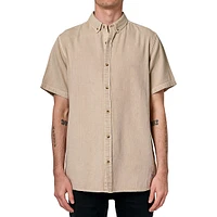 Chemise Oxford à manches courtes et coupe slim pour homme au travail