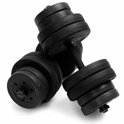 66 Lb Dumbbell Weight Set Fitness 16 Adjustable Plates Workout