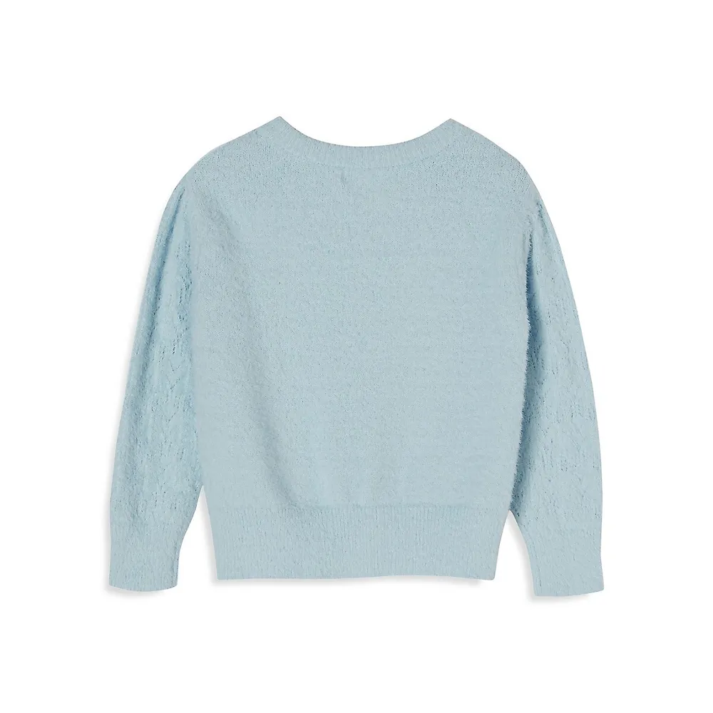 Girl's Addie Pointelle Sweater