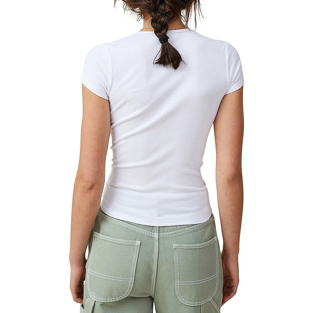 Le t-shirt à encolure ras du cou One Rib-Knit