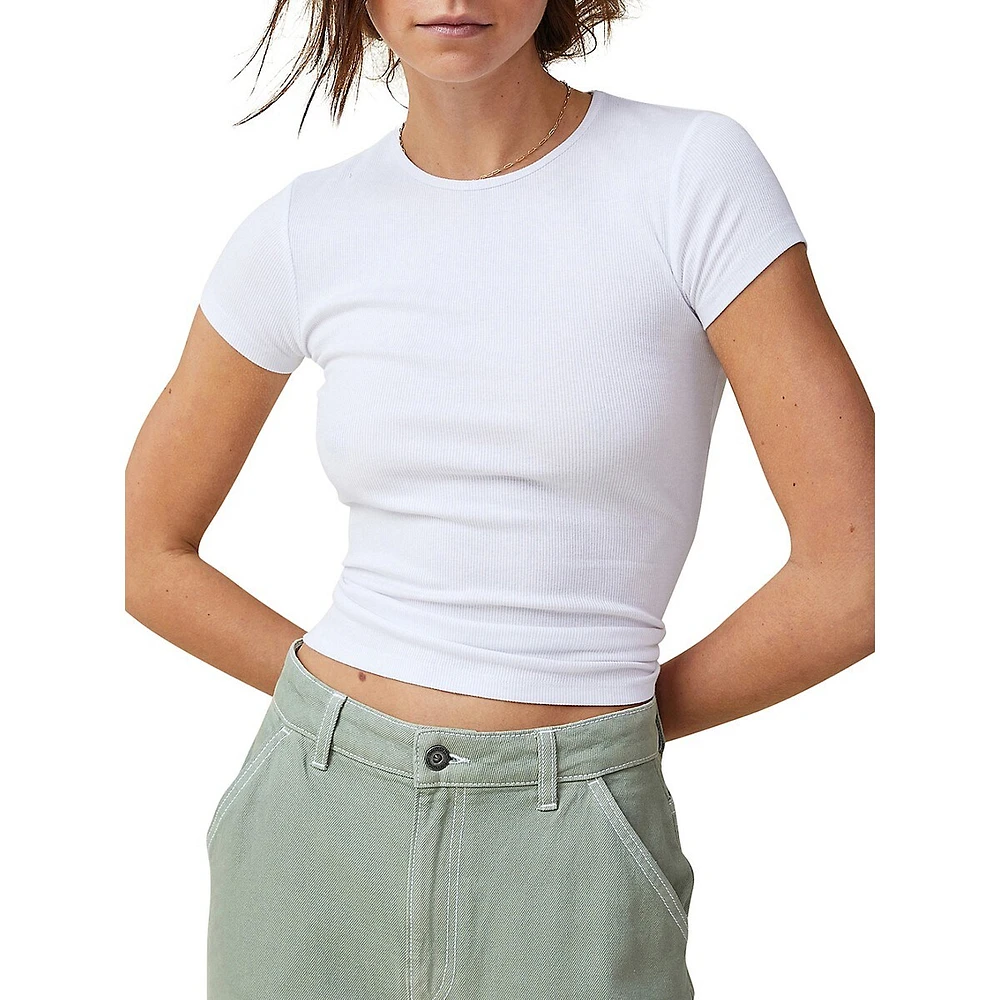 The One Rib-Knit Crewneck T-Shirt