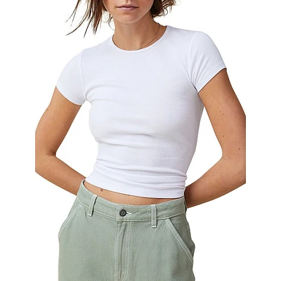 The One Rib-Knit Crewneck T-Shirt