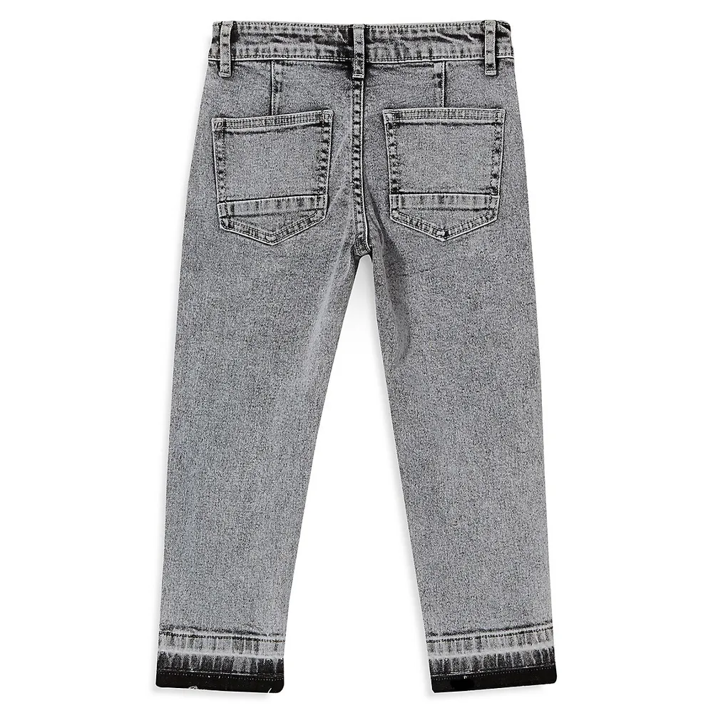 Little Boy's & Straight-Fit Acid Wash Jeans