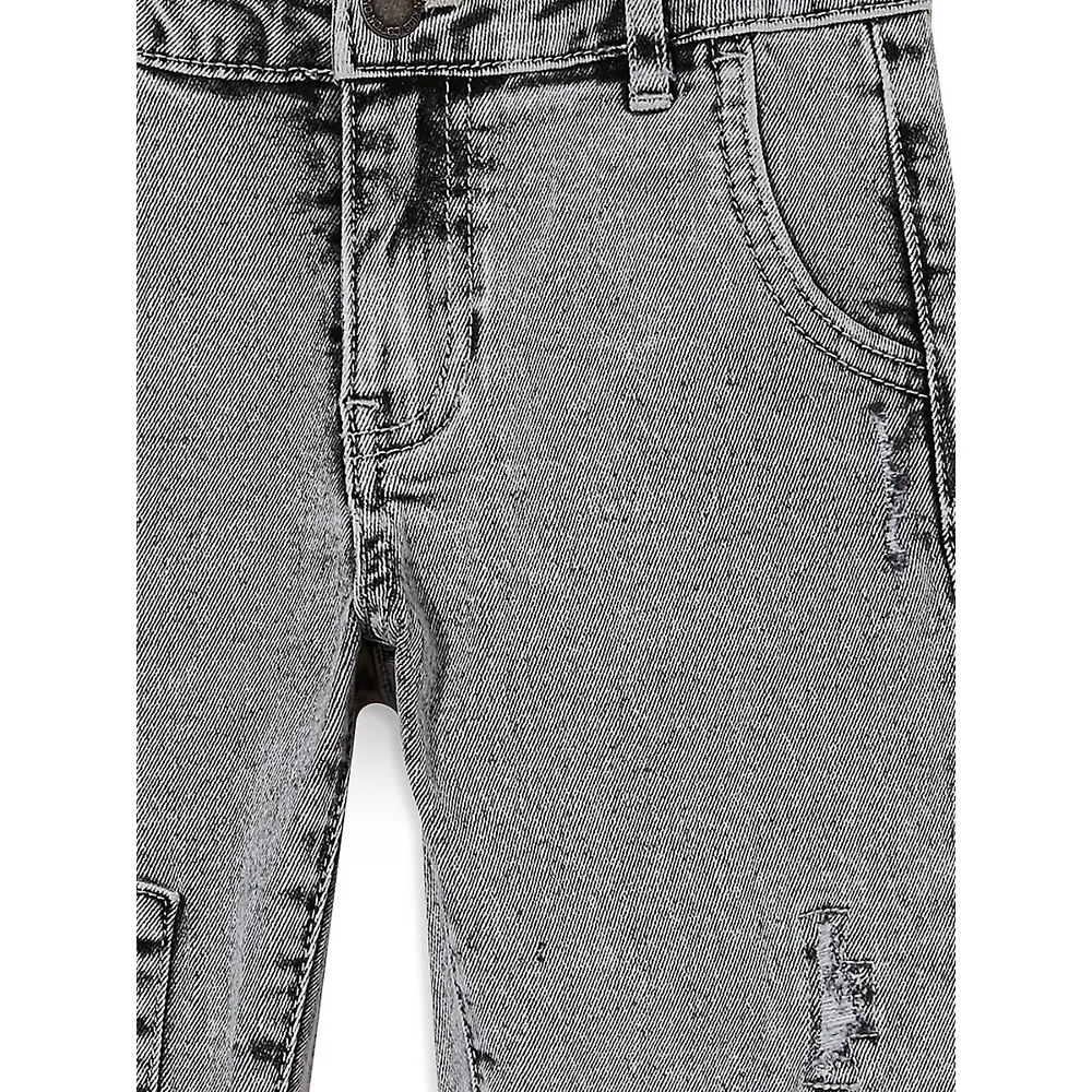 Little Boy's & Straight-Fit Acid Wash Jeans
