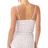 Ruched-Front Floral Sleep Camisole