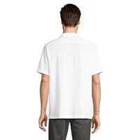 Riviera Short-Sleeve Crinkle-Texture Shirt