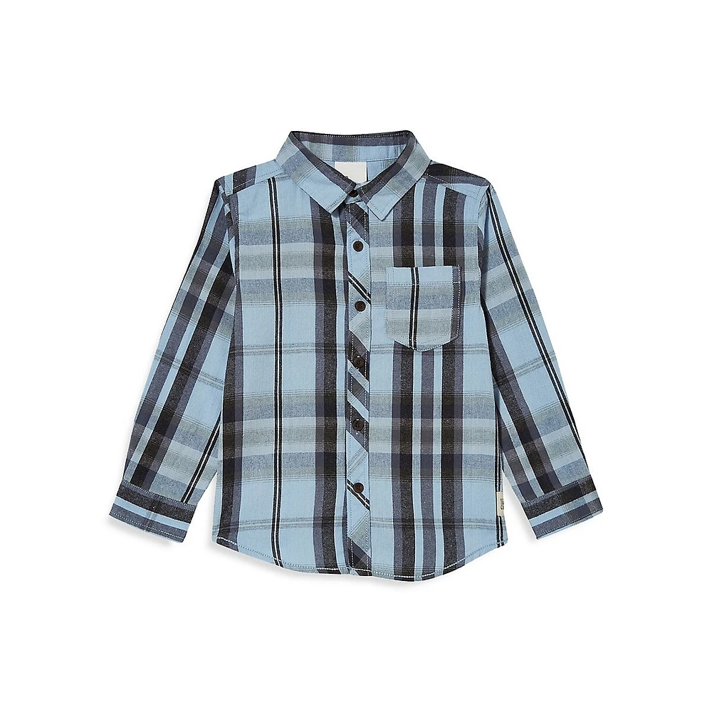 Boy's Rugged Plaid Shirt