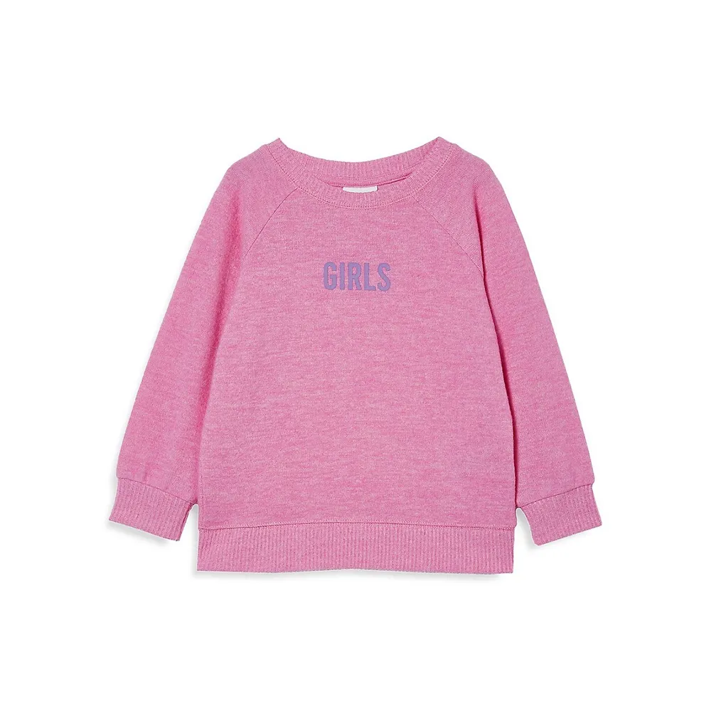 Little Girl's & Fleece Supersoft Mila Crewneck Sweater