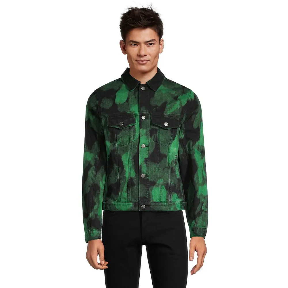 Balenciaga Camouflage-Print Denim Jacket