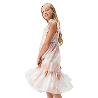 Girl's Tianna Bib-Bodice Midi Dress