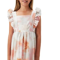 Girl's Tianna Bib-Bodice Midi Dress