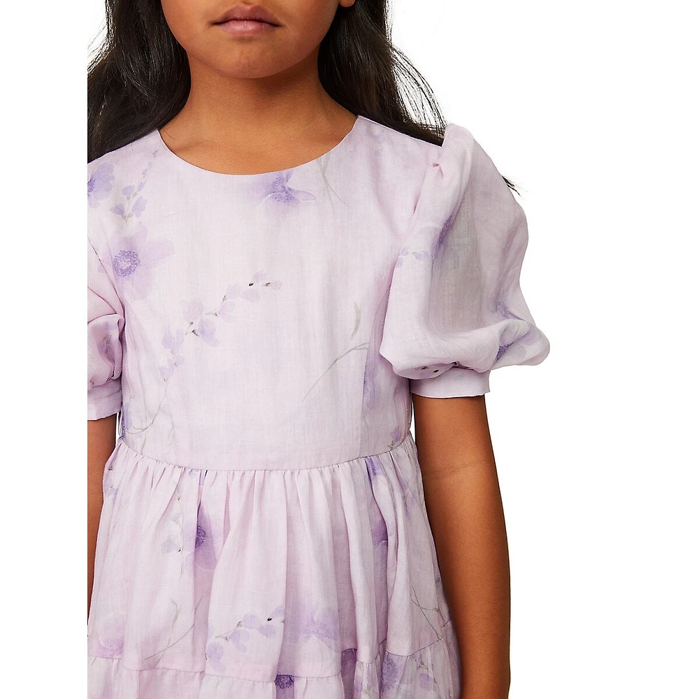 Little Girl's Flora Tiered Mini Dress