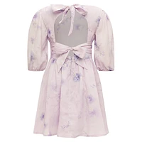 Girl's Margo Puff-Sleeve Floral Mini Dress