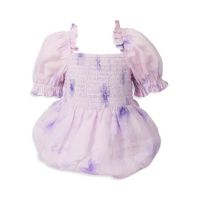 Baby Girl's Shirred Floral Dress