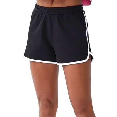 Contrast-Piping Retro Sport Shorts