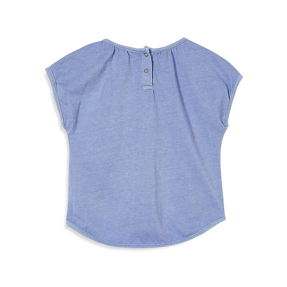 Curved-Hem Cotton Top