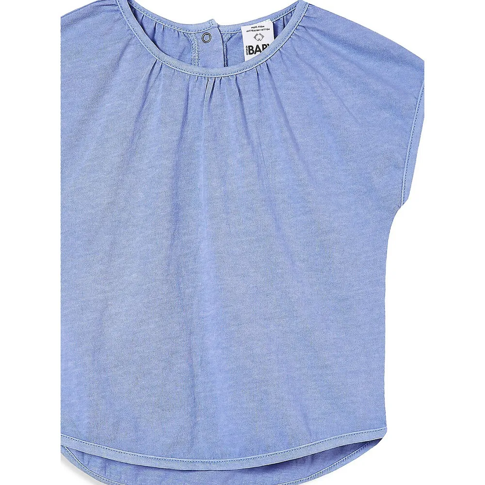 Curved-Hem Cotton Top