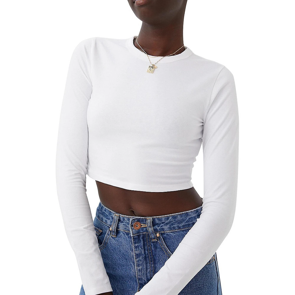 Micro Crop Long-Sleeve Top