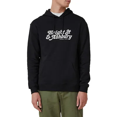 Relaxed-Fit Typographic Print Hoodie