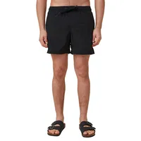 Solid-Colour Stretch Swim Shorts