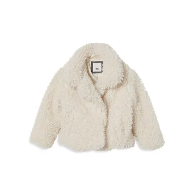 Girl's Chiara Faux Fur Teddy Jacket