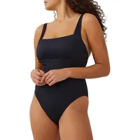 One-Piece Squareneck D-Cup Multi-Way Swimsuit