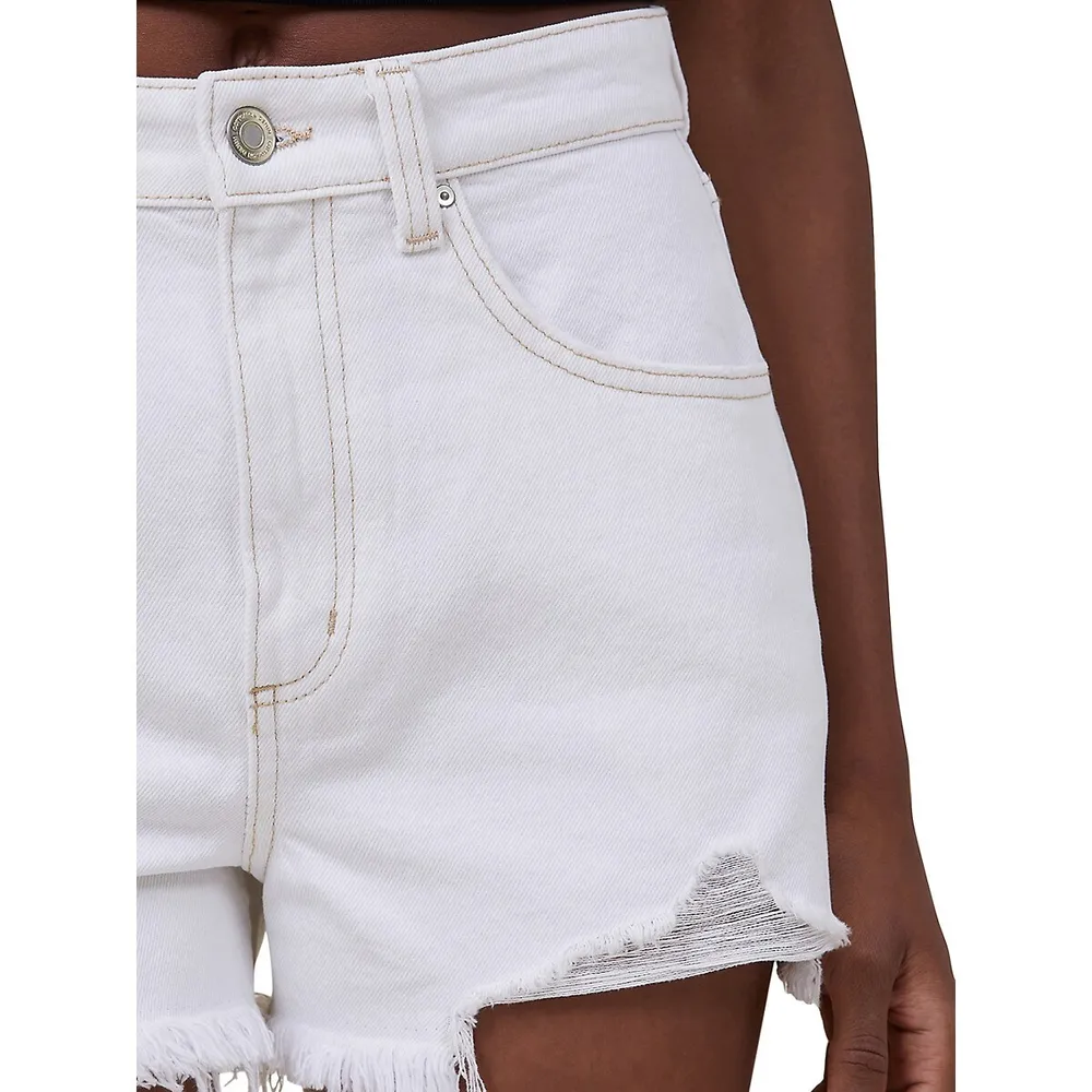 High-Rise Denim Shorts