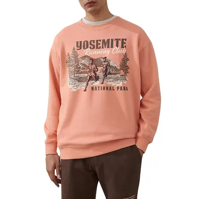 Active Graphic Fleece Oversized Sweatshirt