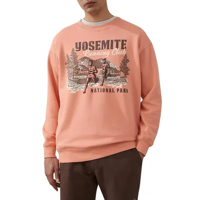 Active Yosemite Graphic Fleece Oversized Sweatshirt