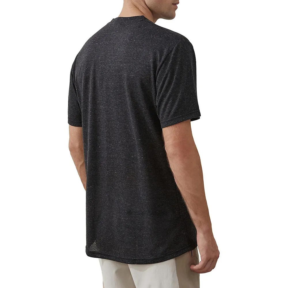 Active Boxy-Fit Perforated-Knit Movement T-Shirt