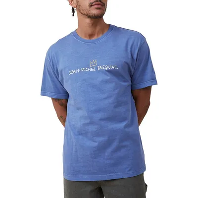 T-shirt à coupe ample avec imprimé Basquiat
