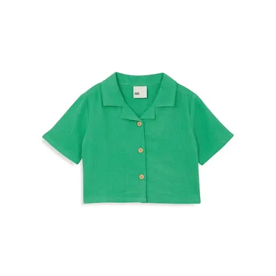 Little Girl's Gia Notched Collar Resort Shirt