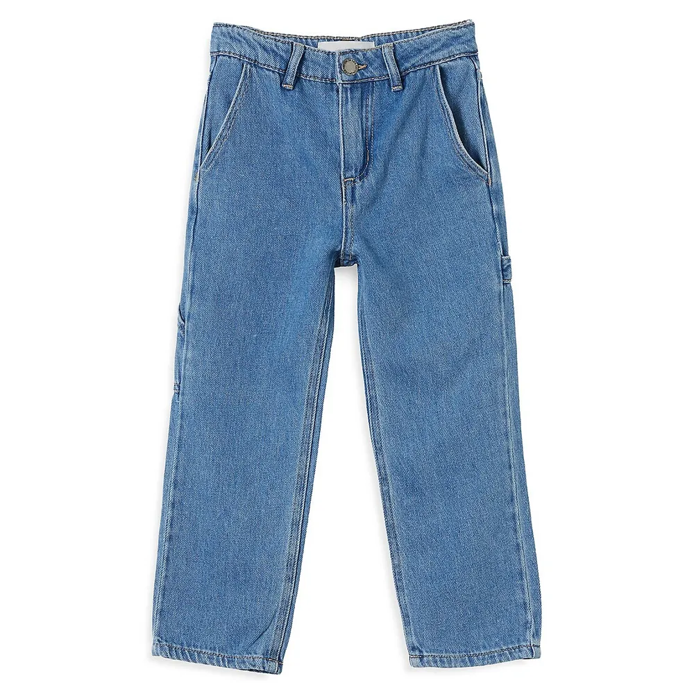 Baggy Fit Carpenter Jeans - Light denim blue - Kids