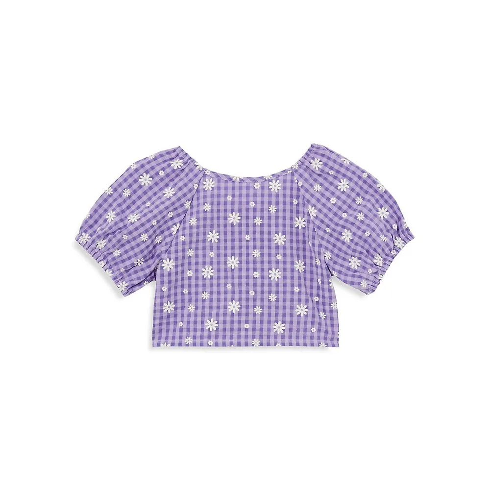 Little ​Girl's Delilah Floral Crop Top