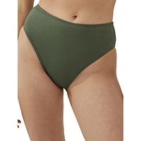 High-Waist Cheeky Bikini Bottoms