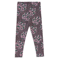 Little Girl's Floral-Print Tights