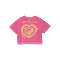 Girl's Tabitha Be Kind Short-Sleeve Sweatshirt