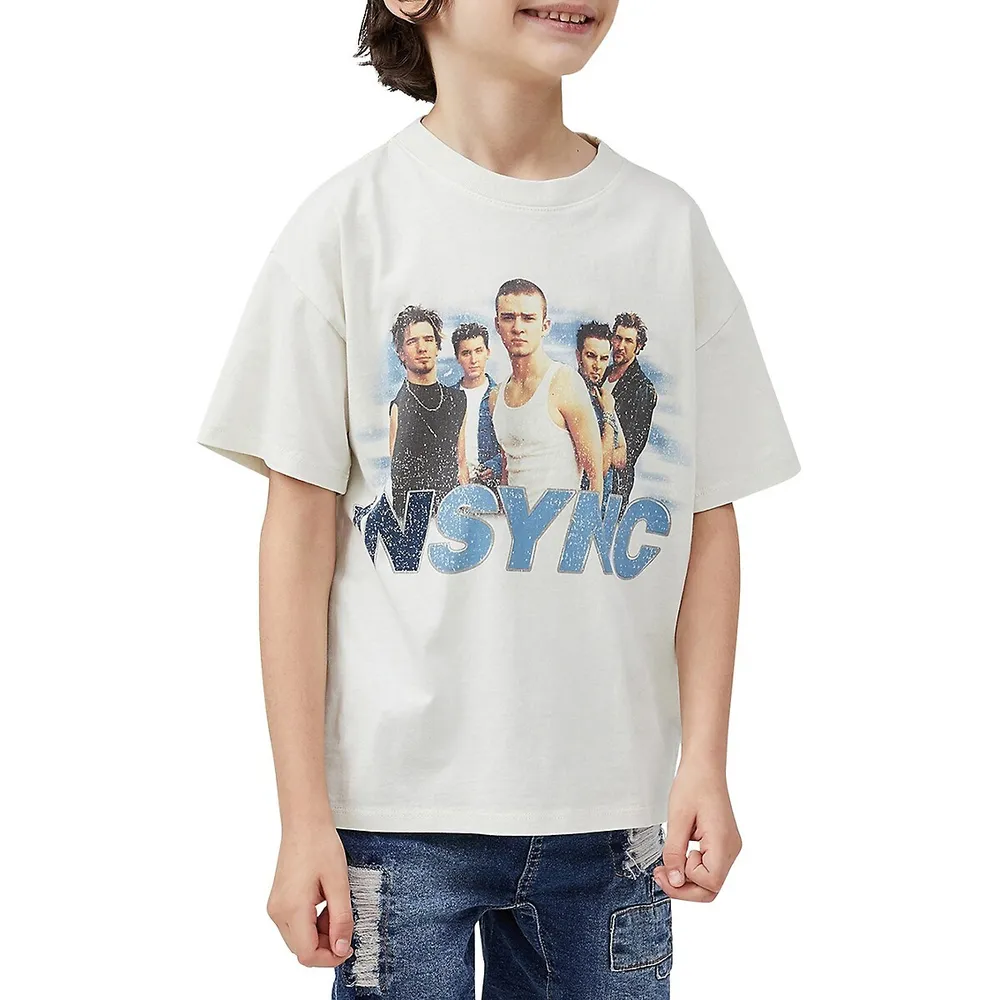 Boy's N'Sync Drop-Shoulder Short-Sleeve T-Shirt