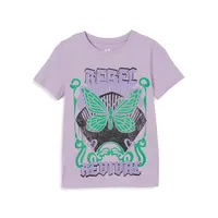 Little Girl's Penelope Butterfly & Rebel Revival T-Shirt