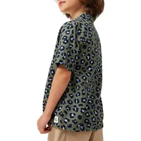 Little Boy's Cabana Leopard-Print Shirt