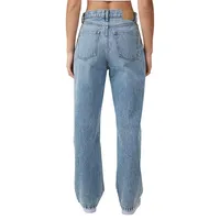 High-Rise Loose Ripped Straight-Leg Jeans