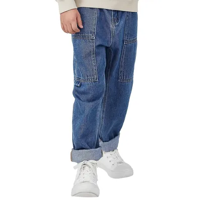 Little Boy's Baggy-Fit Cargo Jeans