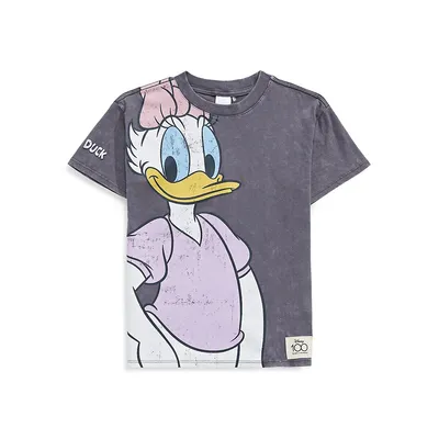 T-shirt à imprimé de Daisy Duck sous licence pour fillette