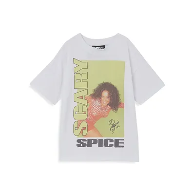 T-shirt à imprimé de Scary Spice sous licence pour fillette
