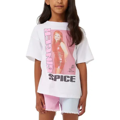 T-shirt à imprimé de Ginger Spice sous licence pour fille