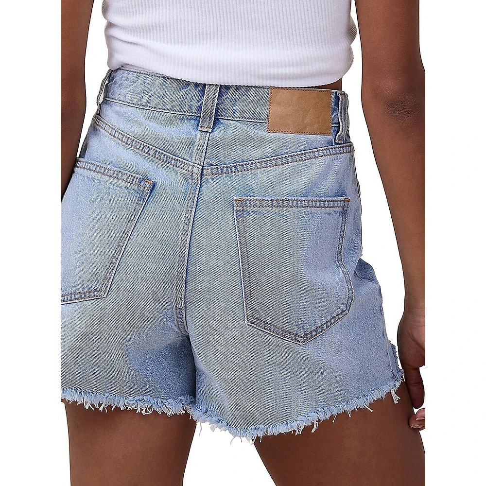 High-Rise Denim Shorts