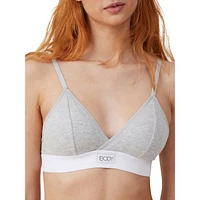 Soutien-gorge rembourré croisé en mélange de coton biologique, 6335522-03