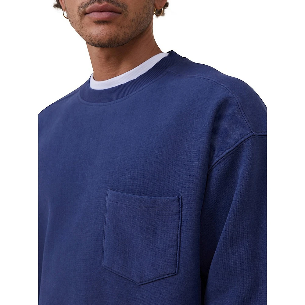 Fleece Oversized Crewneck Sweatshirt