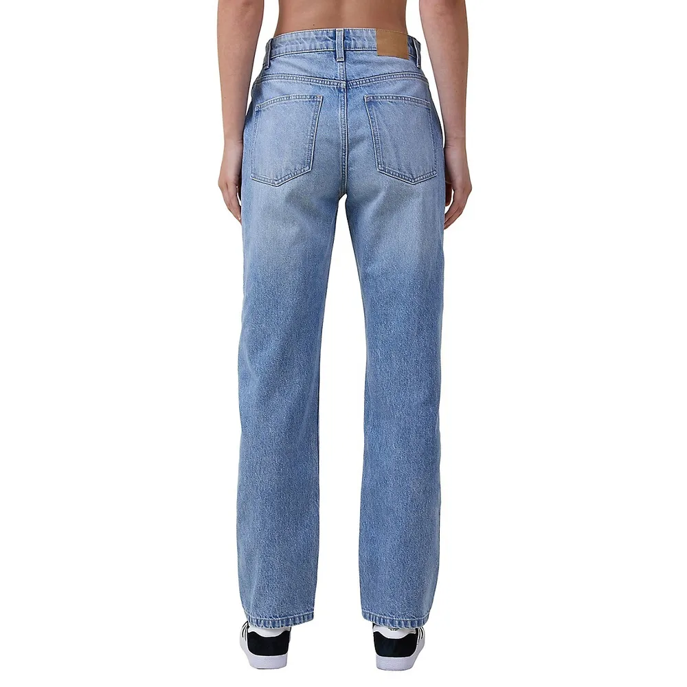 High-Rise Loose Straight-Leg Jeans